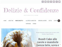 Tablet Screenshot of delizieeconfidenze.com